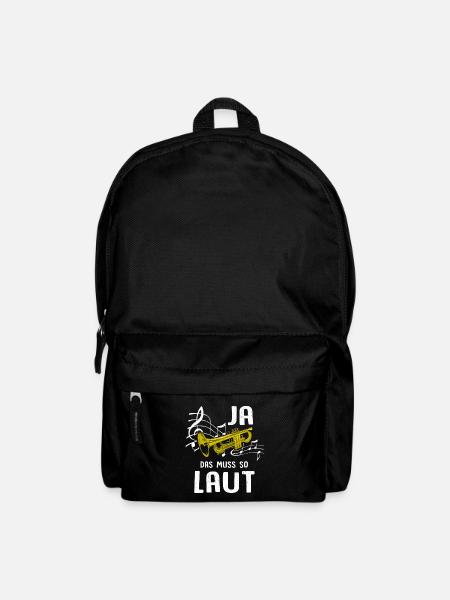 Ja Das Muss So Laut Trompete - Rucksack - Schwarz