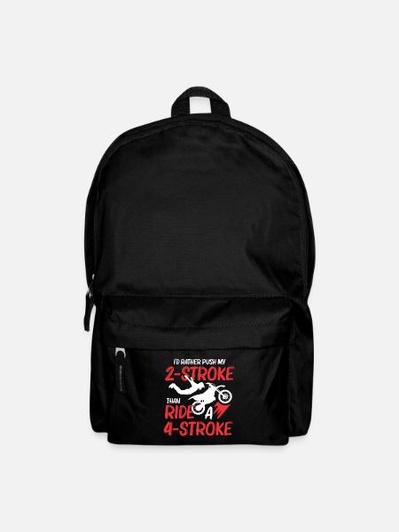 2 stroke MX Motocross Dirtbike Supercross - Backpack - black