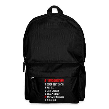 Endgegner Motorrad Fahren Motorradfahrer Geschenk - Rucksack - Schwarz - Vorne