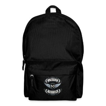 50th birthday gift vintage design t-shirt - Backpack - black - Front