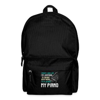 Instrument de musique de musique de piano - Sac à dos - noir - Devant