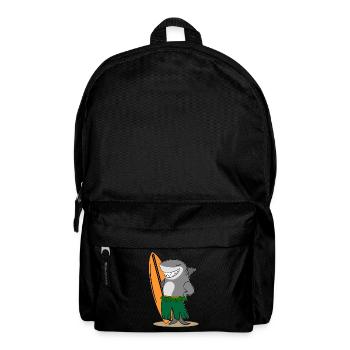 Surfender Hai - Rucksack - Schwarz - Vorne