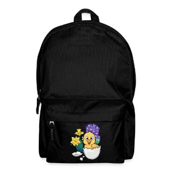 Joyeuses Pâques Poussins Oeuf de Pâques Enfants Bébé Oeuf Enfant - Sac à dos - noir - Devant