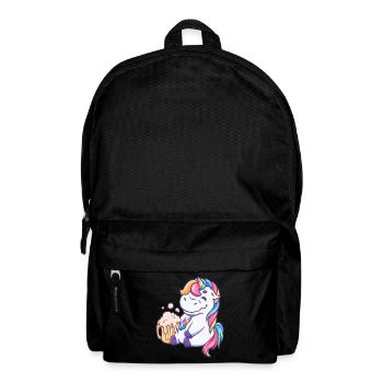 betrunkenes Einhorn trinkt Bier Unicorn - Rucksack - Schwarz - Vorne