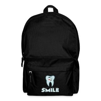 Cheerful tooth with a big smile - Backpack - black - Front