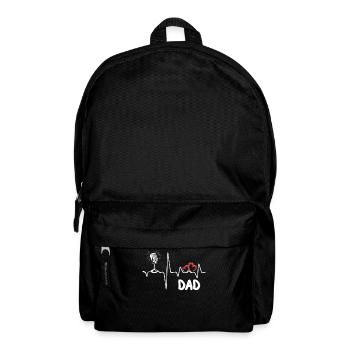 Mikrofon Herzschlag Musiker Sänger Sänger Dad Tee - Rucksack - Schwarz - Vorne
