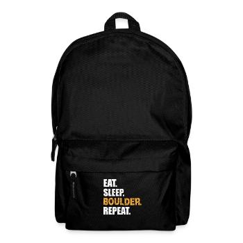 EAT SLEEP BOULDER REPEAT Climbing Climbing Wall - Backpack - black - Front