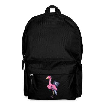 Flamingo Pirate Flag Captain Gift - Backpack - black - Front