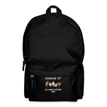 Zuhause ist wo meine Hühner sind - Rucksack - Schwarz - Vorne