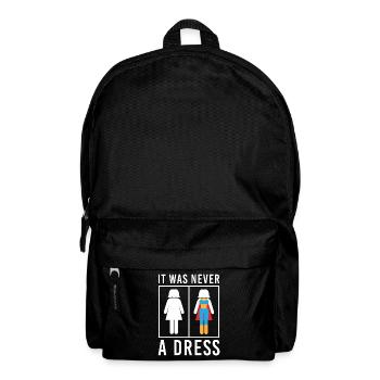 Ce n'était jamais une robe Toilette Kleid WC Schild - Sac à dos - noir - Devant