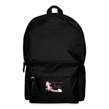 Einhorn Mit Rollschuhen They See Me Rollin - Rucksack - Schwarz - Vorne
