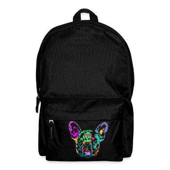 bouledogue français multicolore - Sac à dos - noir - Devant