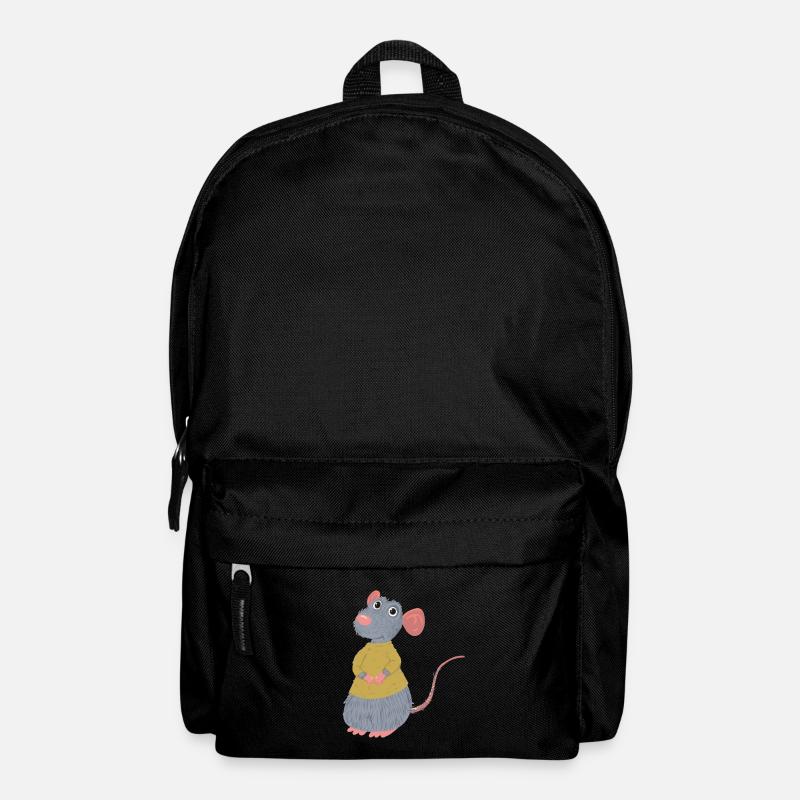 Ratte Nager Nagetier Maus Ungeziefer Schädling - Rucksack - Schwarz
