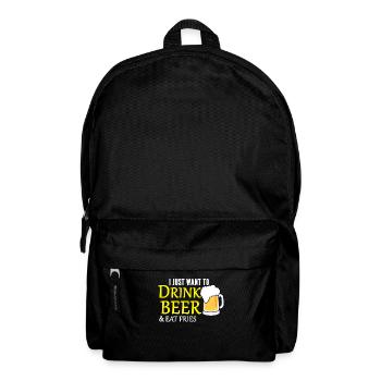 Bière et frites - Sac à dos - noir - Devant