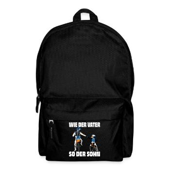 mottorad vater sohn geschenk - Rucksack - Schwarz - Vorne