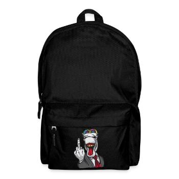 Unicorn middle finger business - Backpack - black - Front