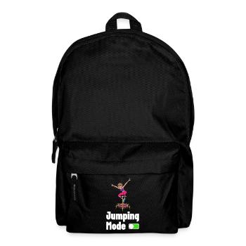 Jumping Trampolin Jumpstyle Hüpfen Sport - Rucksack - Schwarz - Vorne