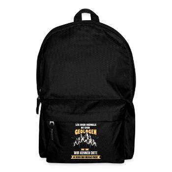 Leg dich niemals mit Geologen an Geologie - Rucksack - Schwarz - Vorne