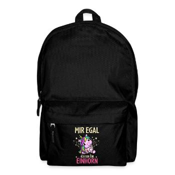 Mir Egal Ich Bin Ein Einhorn - Rucksack - Schwarz - Vorne