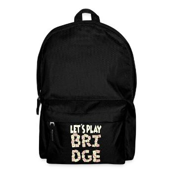 Jeu de cartes drôle de joueur de pont - Sac à dos - noir - Devant
