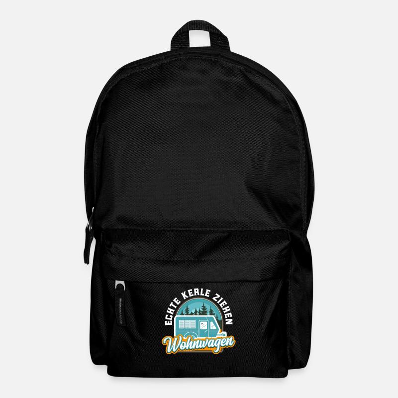 Camper Camping Echte Kerle ziehen Wohnwagen - Rucksack - Schwarz