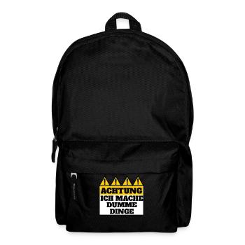 Dumme dinge, Tollpatsch kommt - Rucksack - Schwarz - Vorne