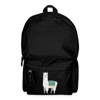 Llama Alpaca Chest Pocket Funny Gift - Backpack - black - Front