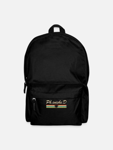 PhD Student Phinished Funny PhD Graduation Gift Di - Backpack - black