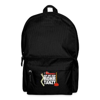 Klempner Spruch Lustig Männer Geschenkidee - Rucksack - Schwarz - Vorne