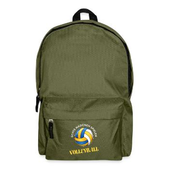 Echte Mädchen spielen Volleyball - Rucksack - Olivgrün - Vorne