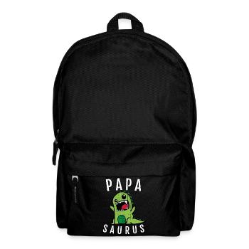 Daddy father papasaurus dinosaur dino father's day - Backpack - black - Front