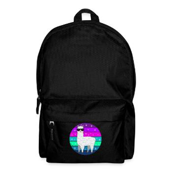 Llama Alpaca Funny Gift Women Men Children - Backpack - black - Front