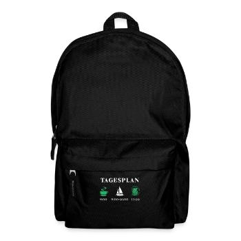 Tagesplan Segeln & Boot Fahren Geschenk - Rucksack - Schwarz - Vorne