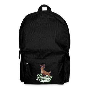 Hunting hunter deer stag hunting gift hunting dog deer - Backpack - black - Front