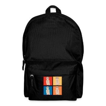 Erdmännchen Tiere Tier - Rucksack - Schwarz - Vorne