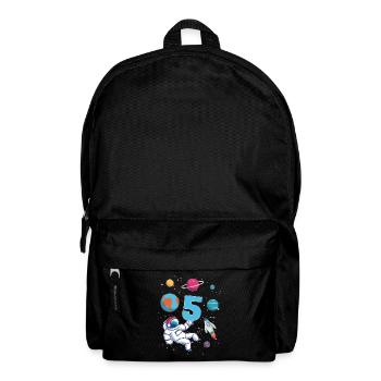 Astronaute fusée 5ème anniversaire de l’espace 5 ans - Sac à dos - noir - Devant