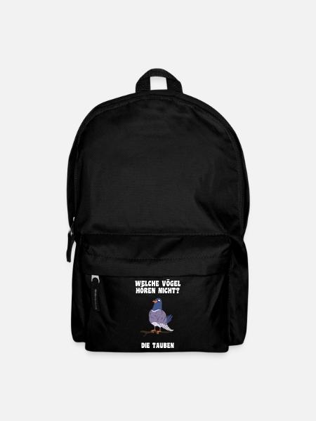 Das Tauben Witze Design - Rucksack - Schwarz