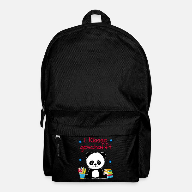 1. Klasse Schuljahr Ende Panda Pandabär Geschenk - Rucksack - Schwarz