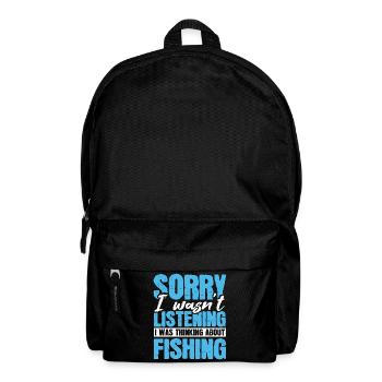 Angeln Angler Anglerin - Rucksack - Schwarz - Vorne
