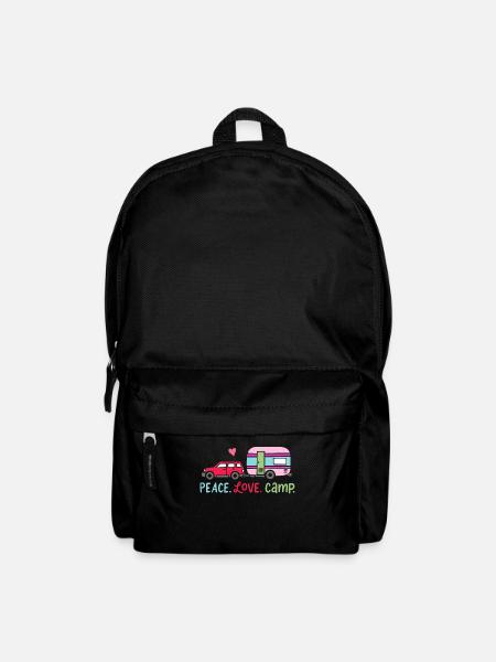 Zelten Campen Camper - Rucksack - Schwarz