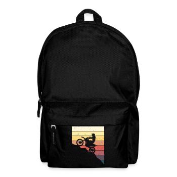 Pilote de motocross cadeau rétro hommes femmes - Sac à dos - noir - Devant