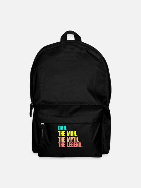 Mens Dan- The Man The Myth The Legend Personalized - Backpack - black