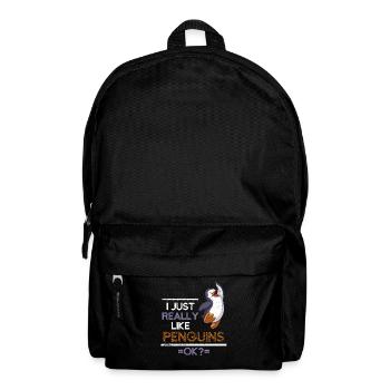 Pinguin Seevögel - Rucksack - Schwarz - Vorne