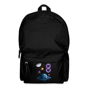 8. Geburtstag Kinder Weltraum - Rucksack - Schwarz - Vorne