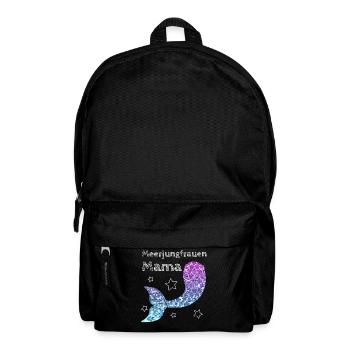 Meerjungfrau Mama Schwimmflosse Geschenk Frau - Rucksack - Schwarz - Vorne