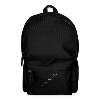 Vol à voile vintage tshirt geschenk - Sac à dos - noir - Devant