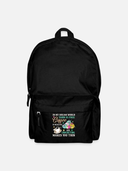 Crochet Lovers Yarn Is Free Coffee Is Healthy - Rucksack - Schwarz