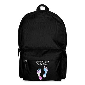 Fußpflege Pediküre Podologe Nagelstudio Geschenk - Rucksack - Schwarz - Vorne
