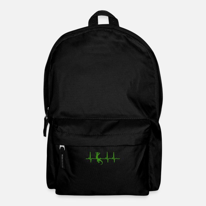 Lizard reptile heartbeat - Backpack - black