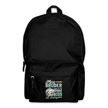 Kindergarten Start Kita Geschwisterkind Bruder - Rucksack - Schwarz - Vorne